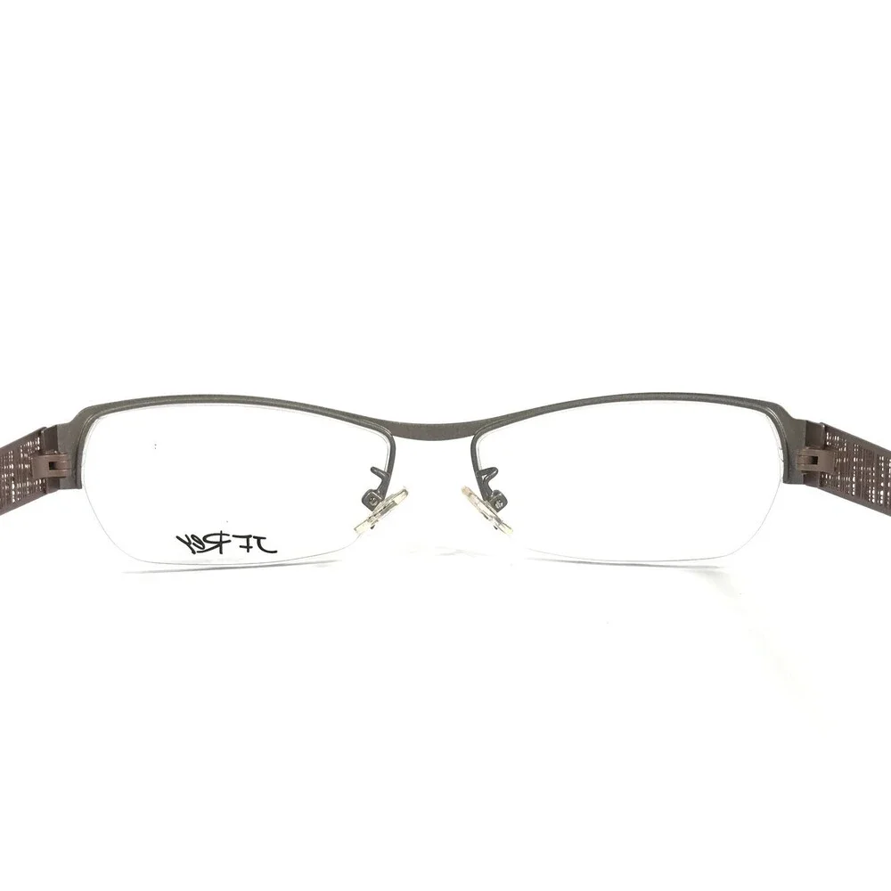 J.F. Rey Eyeglasses Frames JF2590 0592 Matte Silver Pale Gold Half Rim 54-15-145